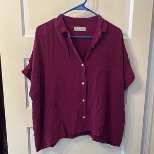 Everlane Plum Button-Up Women's Shirt